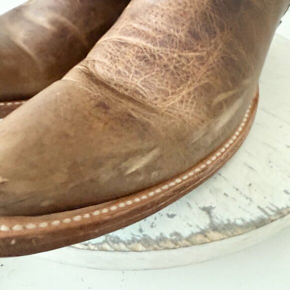 Lane EMMA JANE Womens Cowboy Boots 9 Burnt Caramel Western Cowgirl Mid Calf Tall - Picture 8 of 13